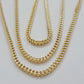 Real 14k Gold Franco Chain Necklace 20" Short 3.5mm Diamond cut 14kt Yellow Gold