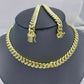 Real 10K Yellow Gold 8mm 26" Miami Cuban Link Chain Necklace Box Lock