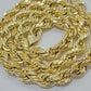10mm 28" 10K Gold Rope Chain Men's Necklace, REAL 10kt Yellow Gold ,Diamond Cuts