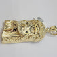 Real 10k Gold Pendant Jesus Head Charm 10kt Yellow Gold For Men's Different Size