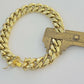 14k Yellow Gold Bracelet 13mm Miami Cuban Link 8.5 Inch Box Clasp Men Real 14kt
