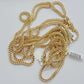 Real 14k Gold Chain Franco Necklace Diamond Cuts 3.5mm 18"-24" 14kt Yellow Gold