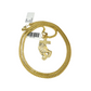 10k Gold Franco Chain Praying Hands Cross Pendant Necklace SET 2.5mm 18"-26"