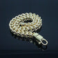 Mens Real 10k Yellow Gold Franco Bracelet 7mm 9" Inch Strong