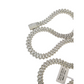 Moissanite Necklace Cuban Link Chain Real 925 Silver 22 Inch 10mm For Ladies