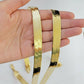REAL 10k Gold Herringbone Chain Necklace 12mm 18"-24" 10kt Yellow Gold SOLID
