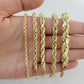Solid 10k Yellow Gold Rope bracelet 7" 7.5" 8" 8.5" 9" Men Women 3mm- 9mm REAL
