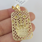 10k Crown Jesus Anchor Pendant Men's Women's REAL 10Kt Yellow Gold Genuine