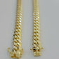 Solid 10k Gold Chain 10mm Miami Cuban Link Necklace 24" Men's Box Lock REAL 10kt