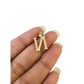10K Gold Solid Franco Chain N Initial CZ Stone Pendant Set 1mm 16 18 20 22 Women