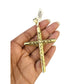 Real 10k Charm Pendant Christ Cross INRI Yellow Gold 10KT