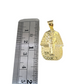 10k Gold Pharaoh Head Charm Pendant Chain Cuban Curb 3mm Necklace Set 18"-28"
