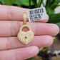 Diamond Key charm pendant Real 10k gold 1/2 Natural Diamonds For Men Women, REAL