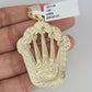 Real 10k Gold Byzantine Necklace Crown Charm SET Chain 20"-30" 4mm