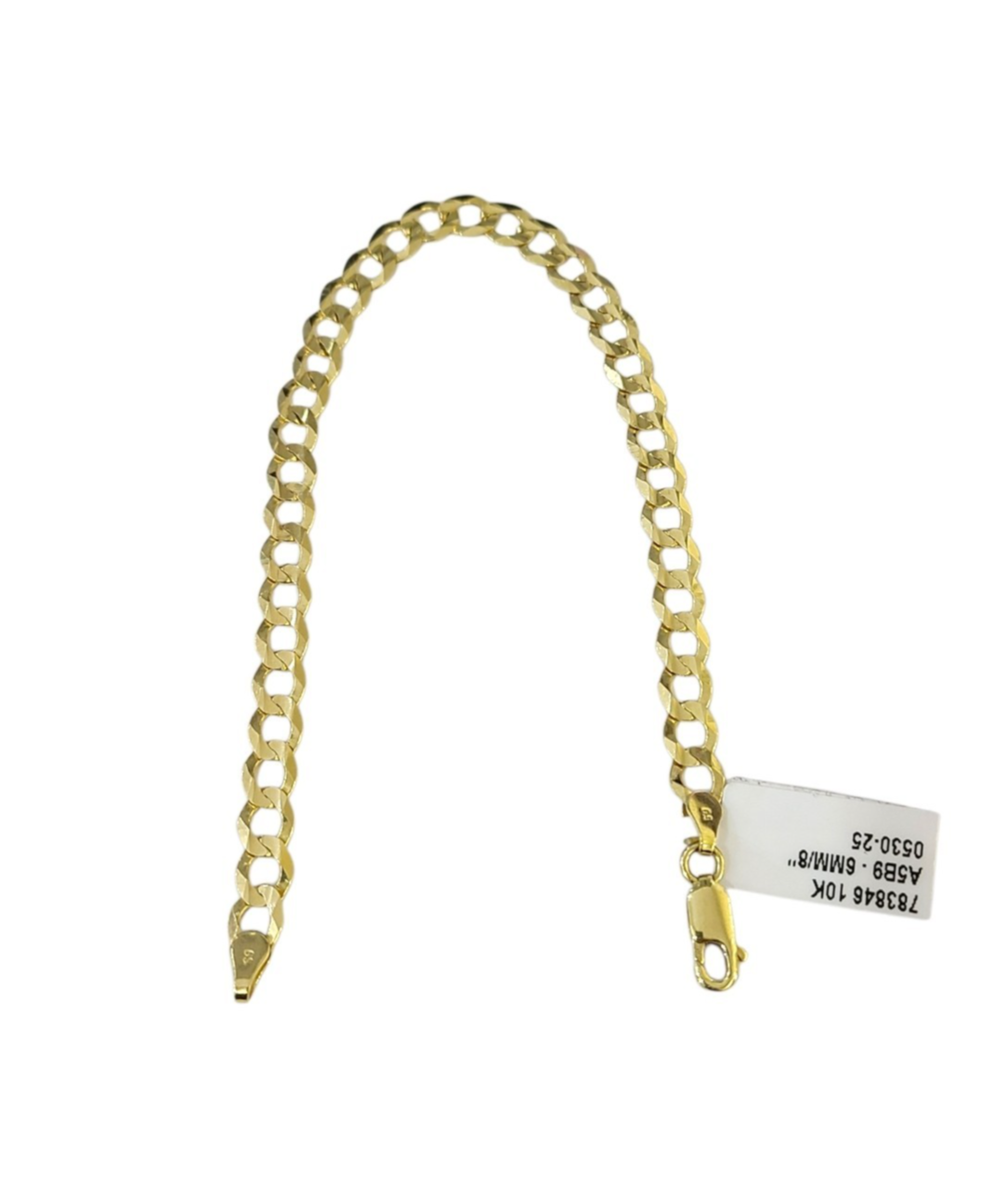 Real 10k Cuban Curb Bracelet Yellow Gold Solid 8 Inch 6mm 10kt Bracelet