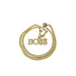 10K Yellow Gold Miami Cuban Link Chain Set Bo$$ Charm Pendant 4.5mm 18-28"