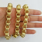 Real 10k Gold Byzantine Chain 11mm 26" Inch Men's yellow gold necklace 10kt