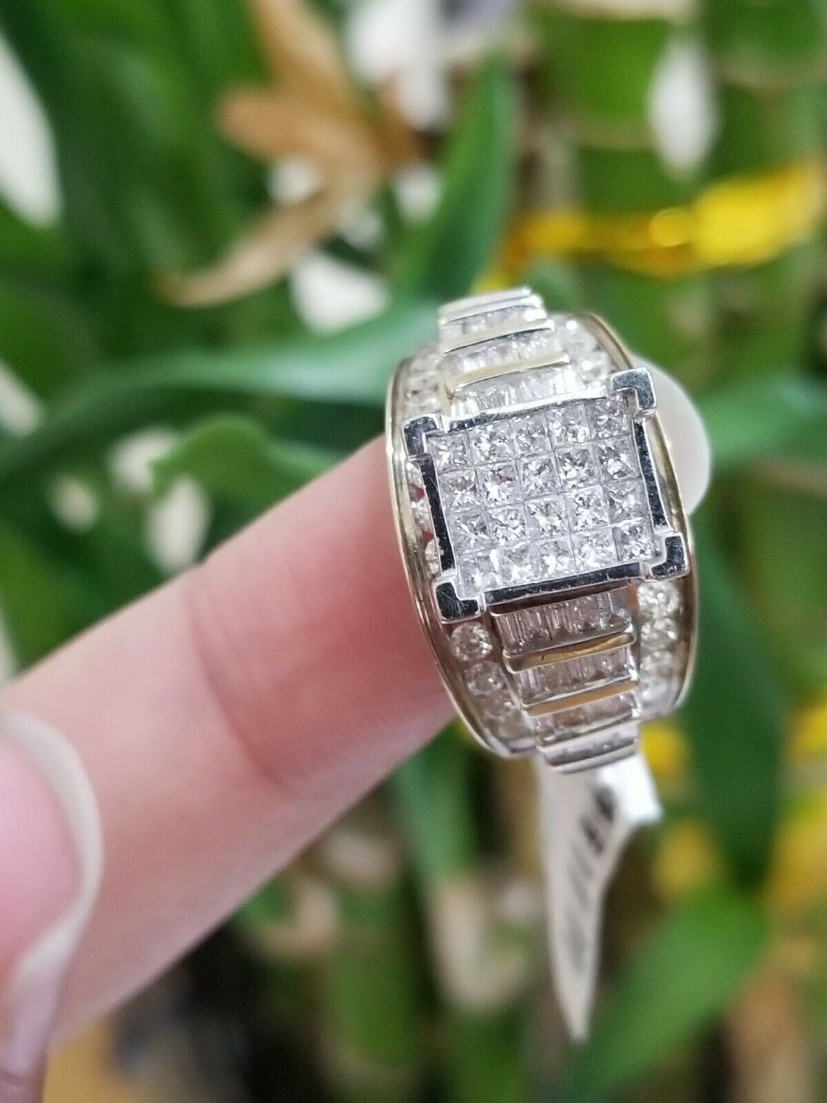 2 CT Diamond 10K Gold Ladies Ring Wedding Anniversary Princess cut Diamond Women
