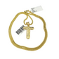 10k Gold Franco Chain Necklace 2.5mm 16"-26" T Nugget Initial Charm Pendant SET