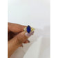 10k Gold Blue Marquise CZ Flower Ring Floral Design Ladies Statement Ring