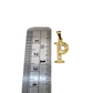 10k Gold Cuban Curb Chain Necklace P Initial Alphabet Pendant Charm 3mm Necklace