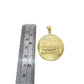 10K Yellow Gold Last Supper Round Pendant Charm Nugget Design Unisex