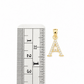 10K Gold Solid Franco Chain A Initial CZ Stone Pendant Set 1mm 16 18 20 22 Women