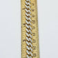 10K Yellow Gold Royal Monaco Cuban Bracelet 8.5mm Long Diamond Cut 8.5 "
