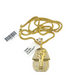 Real 10k Gold Franco Chain Pharaoh Head Charm Pendant Necklace SET 2.5mm 18"-26"