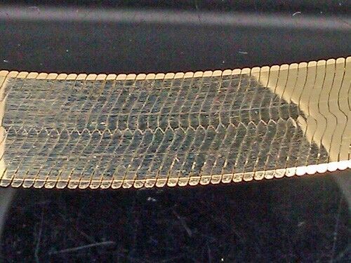 REAL 10k Solid Gold Herringbone Chain Necklace 10mm 18" inch 10kt Yellow Gold