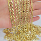Real 14k Gold Chain Solid Cuban Curb Link Bracelet Necklace 3mm-10mm 7"-30" 14kt