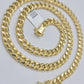 Real 14k Gold Necklace Miami Cuban Link chain 6mm 18" - 28 Inch Strong, 14kt Men