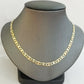14k valentino Trio - Gold Women's Link chain 26" necklace 5mm with Diamond Cuts