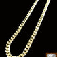 Real 10k Yellow Gold Cuban Chain Necklace 4mm 22" Inch Men Women Miami Link 10kt