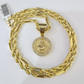 10k Gold Milano Rope Chain Virgin Mary Charm Necklace SET 4mm 18"-28" Pendant