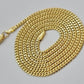 Real 18kt Yellow Gold Miami Cuban Chain Necklace 2mm 22 Inch Men Women SOLID 18k
