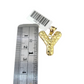 10k Gold Franco Chain Necklace SET 2.5mm 16"-26" Y Nugget Initial Charm Pendant