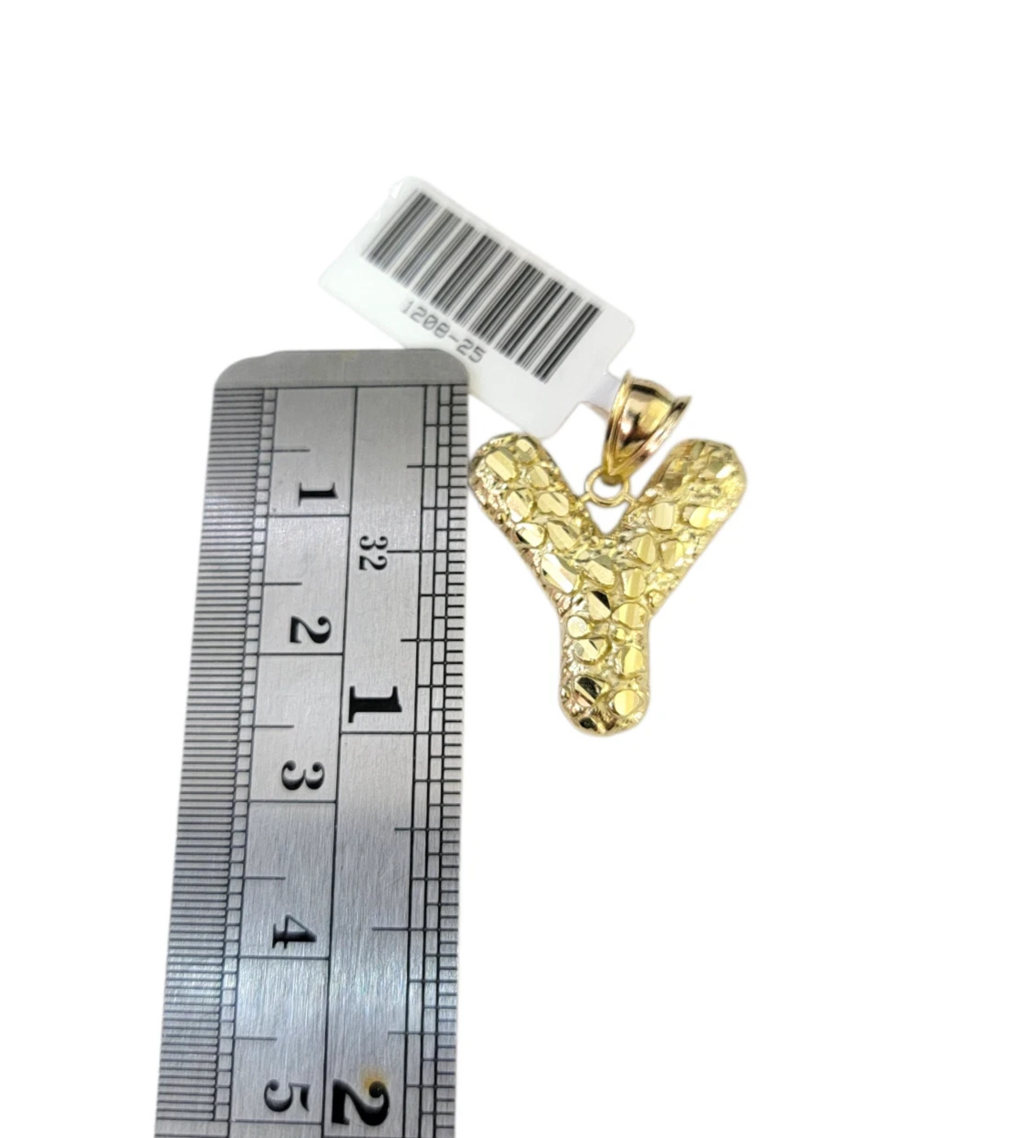 10k Gold Franco Chain Necklace SET 2.5mm 16"-26" Y Nugget Initial Charm Pendant