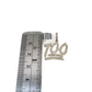 Real 10k Yellow Gold 100 Diamond Charm Pendant 1'' inch Genuine 10kt