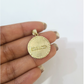 10K Yellow Gold Last Supper Pendant Charm Round Nugget Unisex Jewelry