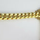 Real 10k Yellow Gold 26" Inch 15mm Miami Cuban chain Necklace Box Lock Men,10kt