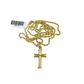 Real Gold 10k Rope Chain Cross Charm Necklace Pendant Set 2mm 16"-26" Gold