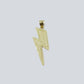 10K Yellow Gold Thunder Lightning Charm Pendant Diamond Cut Men Women REAL