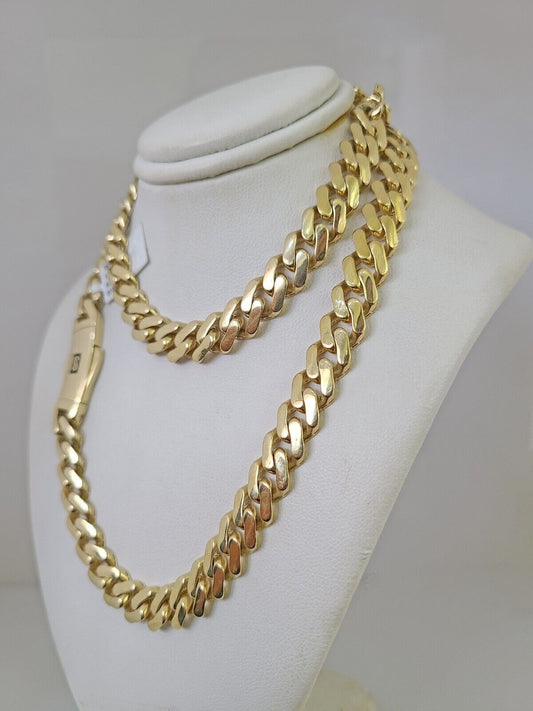 10k Royal Monaco Cuban Link Chain 9.5mm Necklace 24" REAL Yellow Gold