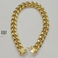14k Yellow Gold Bracelet 13mm Miami Cuban Link 8.5 Inch Box Clasp Men Real 14kt

