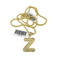 10k Gold Franco Chain Z Nugget Initial Charm Pendant Necklace SET 2.5mm 16"-26"