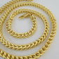 10K Gold Franco Link Chain 22" Necklace Thick, REAL 10kt Men's STRONG Chain Link