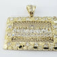 Real 10K Yellow Gold Last supper Diamond Cut Charm Pendant 2 Inches Jesus