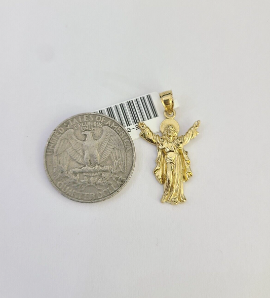 10k Jesus Charm Pendant REAL 10Kt Religious Yellow Gold Genuine