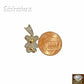 10k Gold Diamond Charm with Rope Chain in 20 22 24 26 inch Teddy Charm Pendant